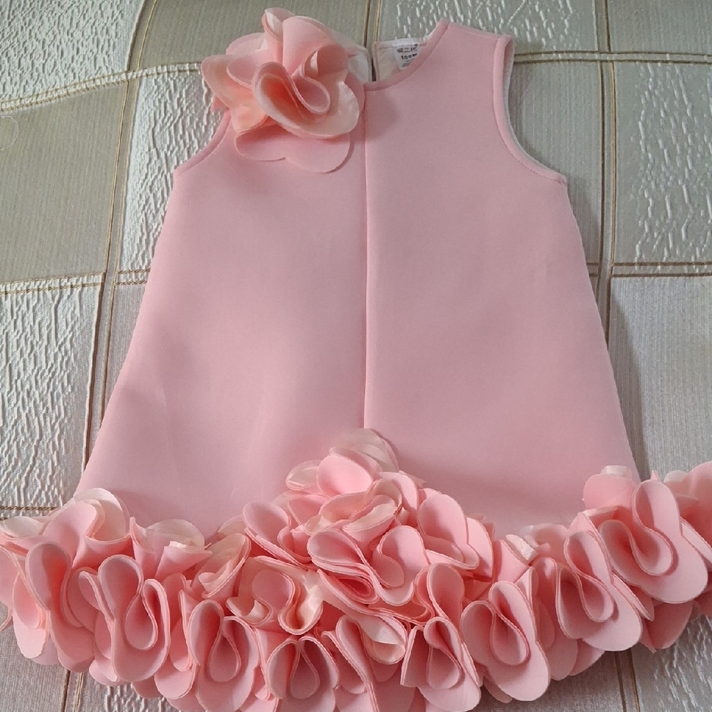 Charming Pink Floral Kids Formal Dress